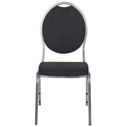 Banketová stolička HERMAN DELUXE, 520 čierna-strieborná/čierny velúr 2