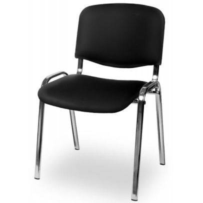 Konferenčná stolička ISO STANDARD EKO, 0335 chróm/čierna eko