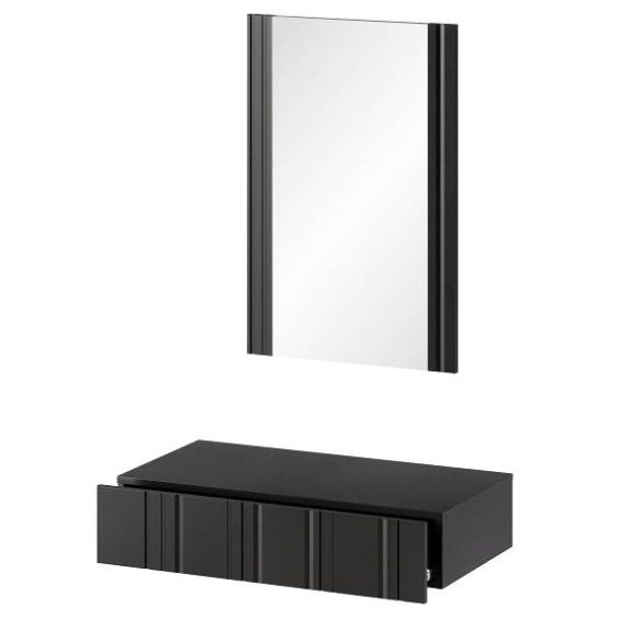 Toaletný stolík ISLA, čierny mat