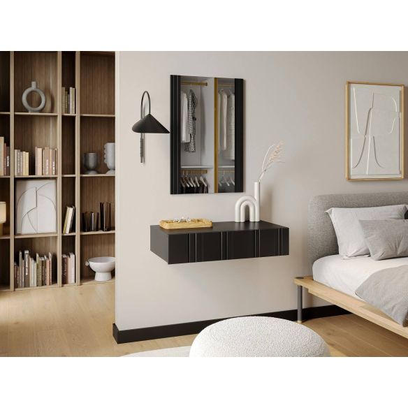 Toaletný stolík ISLA, čierny mat