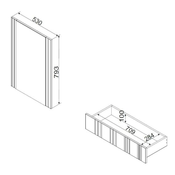 Toaletný stolík ISLA, béžový mat