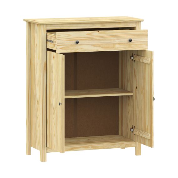 Komoda 2 dvere + zásuvka TORINO kovové úchytky