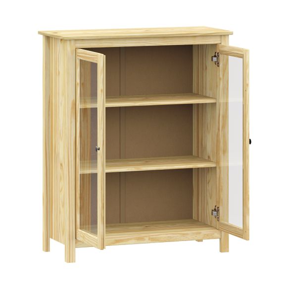 Vitrína 2 dvere TORINO kovové úchytky