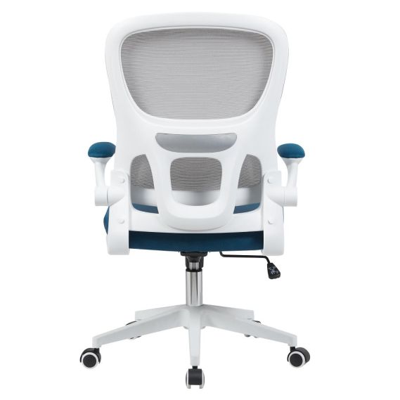 Kancelárske kreslo, hnedá/petrolejová/biela, RAMIRO