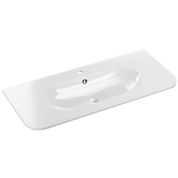 Umývadlo do kúpeľne PURE WHITE 100, biely lesk