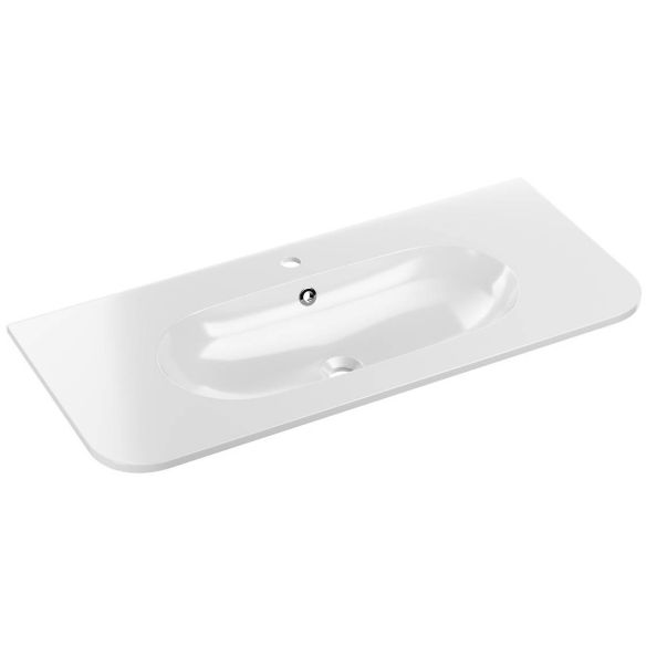 Umývadlo do kúpeľne PURE WHITE 100, biely lesk