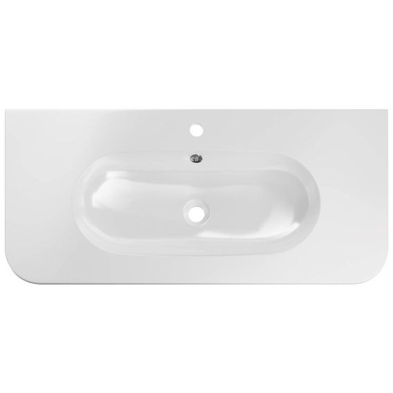 Umývadlo do kúpeľne PURE WHITE 100, biely lesk