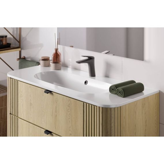 Umývadlo do kúpeľne PURE WHITE 100, biely lesk