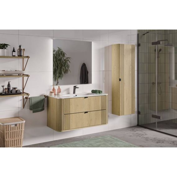 Umývadlo do kúpeľne PURE WHITE 100, biely lesk