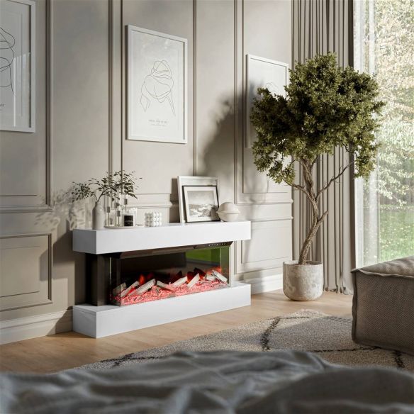 Elektrický krb KIOTO, biely mat