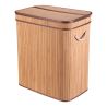 Kôš na bielizeň - bambusový, s vekom, farba prírodná