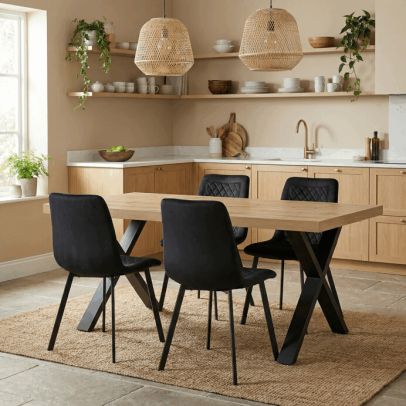 Jedálenská stolička, čierna, zamat matný, DCL-973 BK4 2