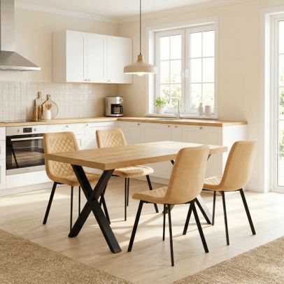 Jedálenská stolička, žltá, zamat matný, DCL-973 YEL4 2