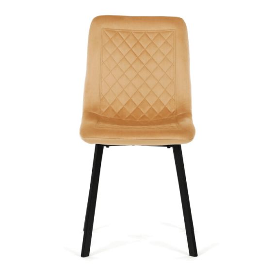 Jedálenská stolička, žltá, zamat matný, DCL-973 YEL4