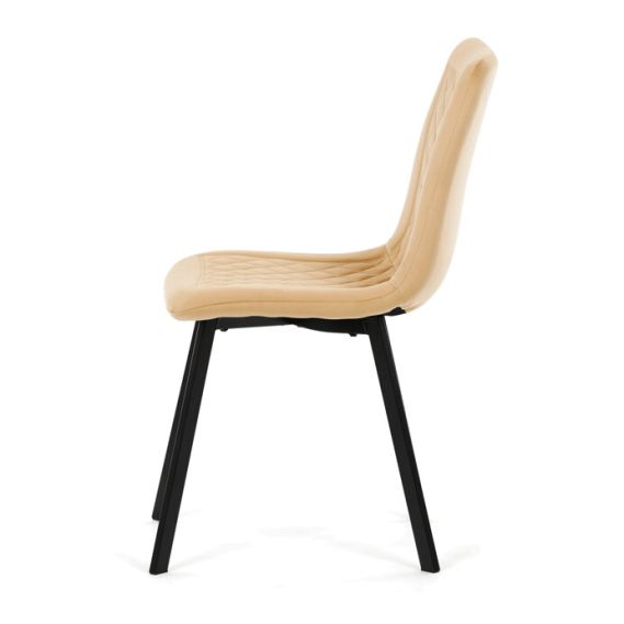 Jedálenská stolička, žltá, zamat matný, DCL-973 YEL4