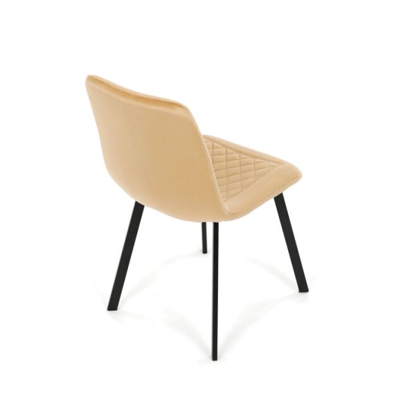 Jedálenská stolička, žltá, zamat matný, DCL-973 YEL4