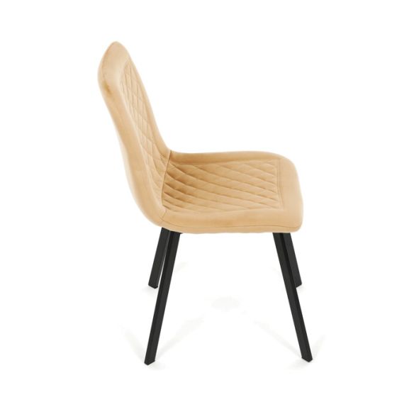 Jedálenská stolička, žltá, zamat matný, DCL-973 YEL4