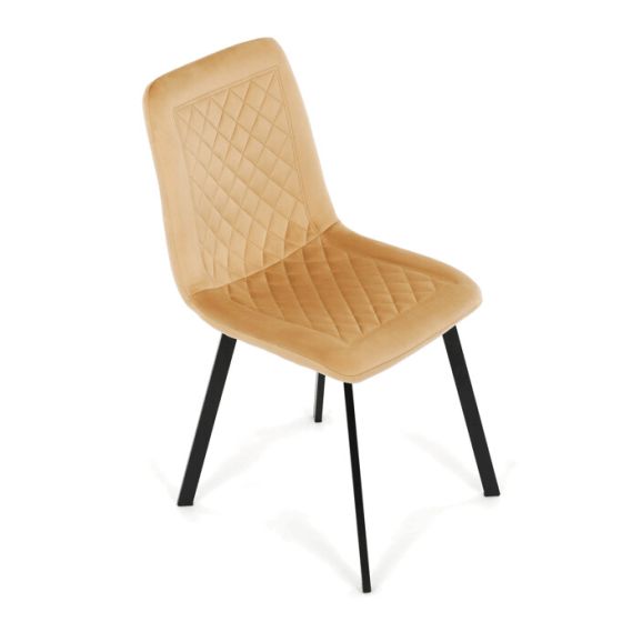 Jedálenská stolička, žltá, zamat matný, DCL-973 YEL4