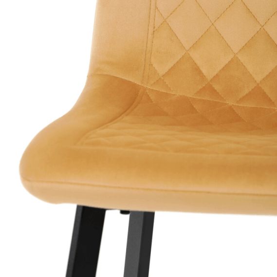 Jedálenská stolička, žltá, zamat matný, DCL-973 YEL4