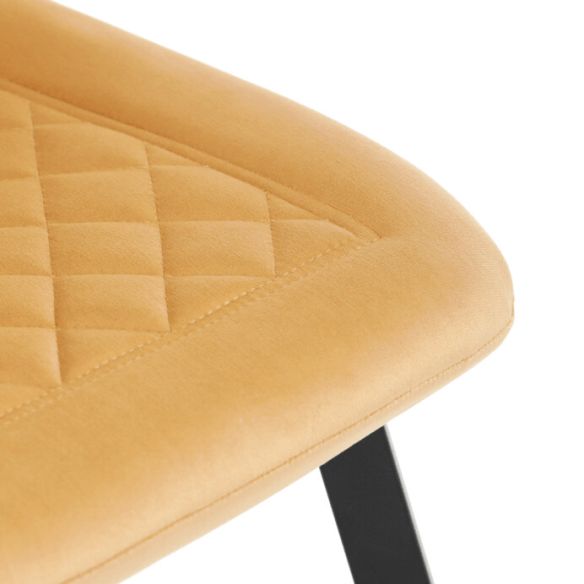 Jedálenská stolička, žltá, zamat matný, DCL-973 YEL4