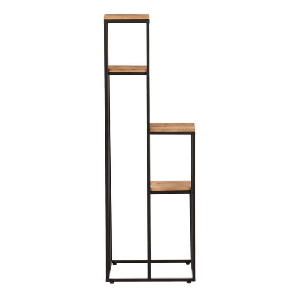 Stojan na kvety - 4 poschodový, kov a drevená doska