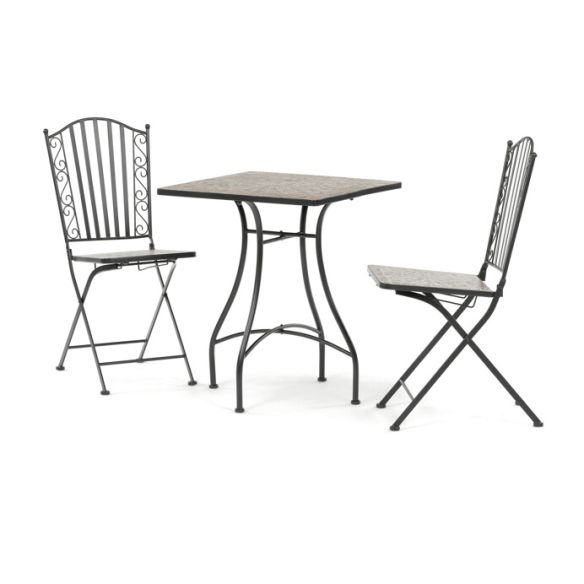 Záhradný set 1+2, kov, keramická mozaika, US1700 SET