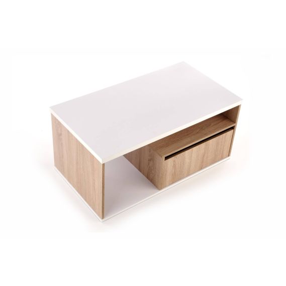 Konferenčný stolík PANTERA, dub sonoma/biela