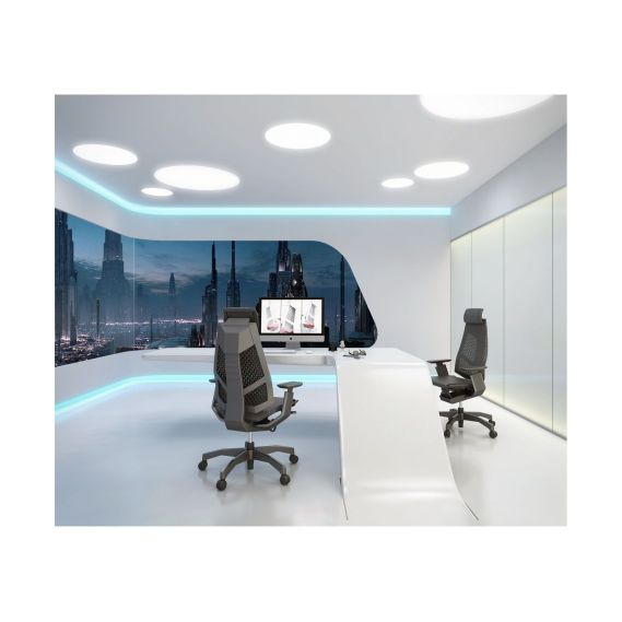 Kancelárska stolička Genidia biela