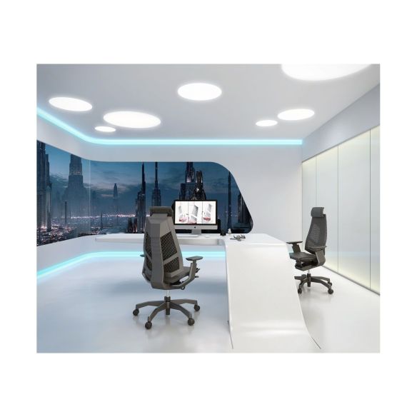 Kancelárska stolička Genidia biela